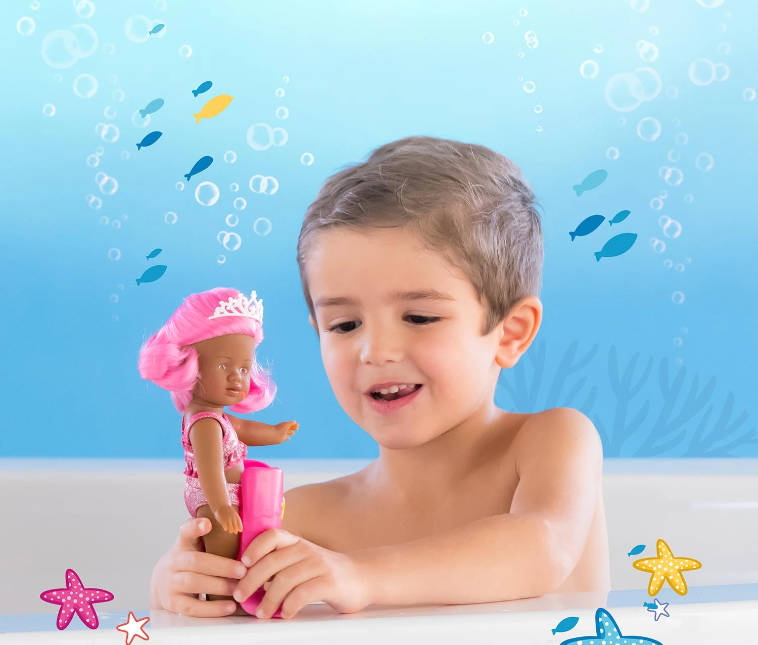 Poupée sirène Corolle® qui va dans l'eau : Poupée Mini Sirène Naya, jouet  pour le bain